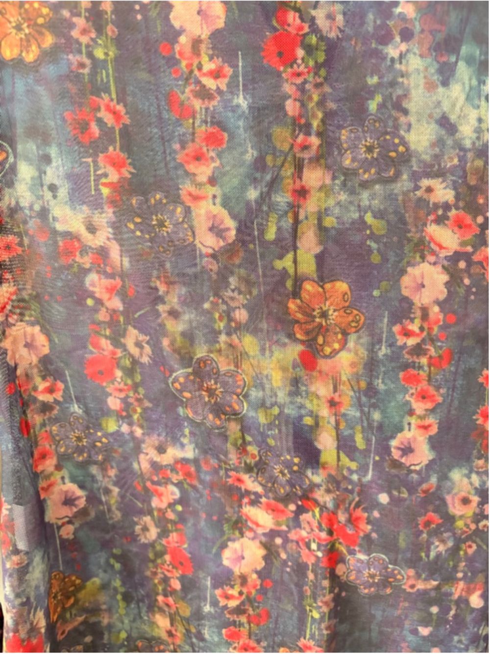 Natural Life Navy & Red Floral Blouse M - Picture 5 of 5